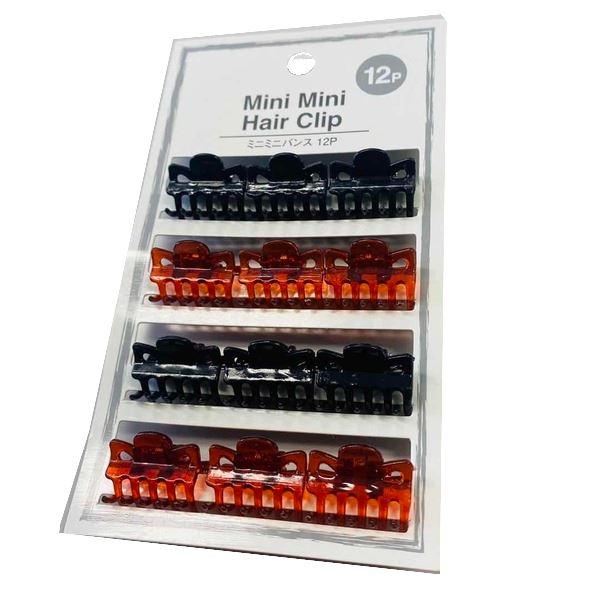 ヘアクリップ ミニミニバンス べっ甲 黒 １２個入 １１２ 2tgm 100円雑貨 日用品卸 Bababa 通販 Yahoo ショッピング