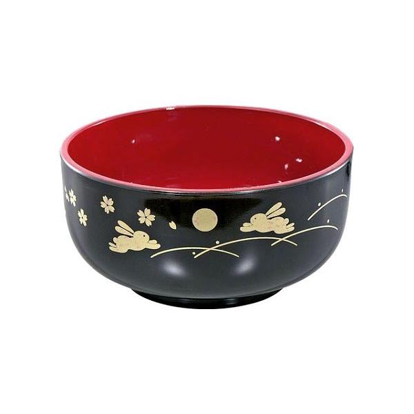 中丼 月うさぎ 黒 洗浄機対応 容量450ml : 100円雑貨&日用品卸-BABABA