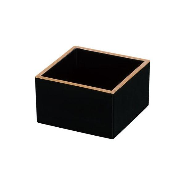 一合升です。金色の縁取りがされている一合升です。日本酒を入れて飲んだり、節分の豆まきの入れ物としても使いやすいサイズです。※煮沸・電子レンジ・オーブン 非対応●サイズ(約)・76×76×高さ47mm●色・黒●耐熱80度/耐冷-20度●素地の...