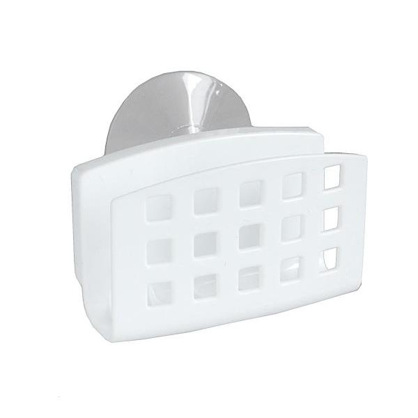 スポンジホルダーです。吸盤で簡単に取り付けられます。水切れがよく衛生的です。コンパクトで場所もとりません。※取り付ける面によっては使用できない場合がございます●サイズ(約)・95×50×高さ60mm●耐荷重(約)・500g●色・クールホワイ...