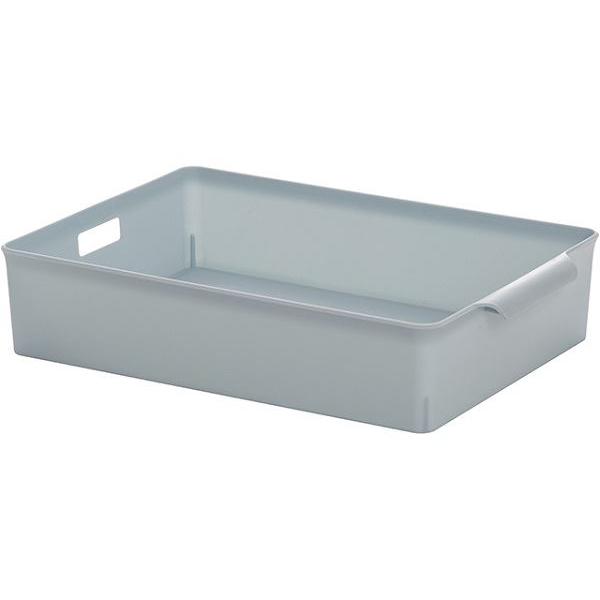 A4ラッセバスケット ライトブルー 23.8×34×高さ7.3cm : 100円雑貨