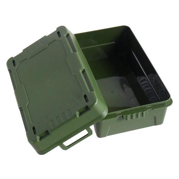 MGX コンテナBOX  カーキ ビッグコンテナ MGX カーキ 22×13×高さ8.6cm (100円ショップ 100円均一