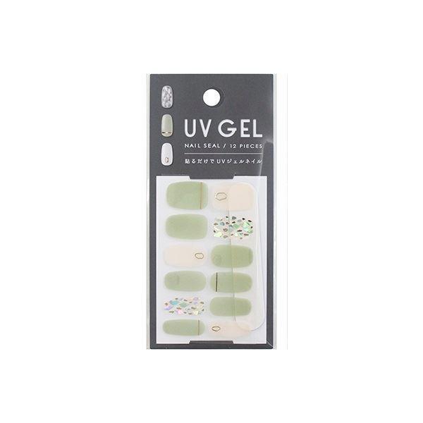 ジェルネイルシール UV GEL 2106ーHaB 12片入 爪やすり付 ［色柄