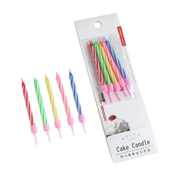 ケーキ用のキャンドル、10本入りです。 ろう台付きのキャンドルでロウがケーキにたれにくいです。誕生日や記念日などのケーキにデコレーションして盛り上げましょう。●1本のサイズ(約)・直径7×全長73mm ●材質・パラフィンワックス●用途・キャ...