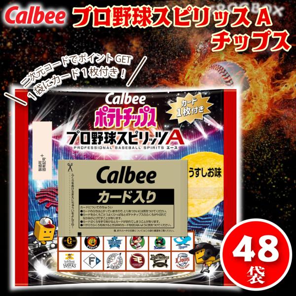 カルビー ポテトチップス プロ野球スピリッツA 22g × 48袋 2箱 カード