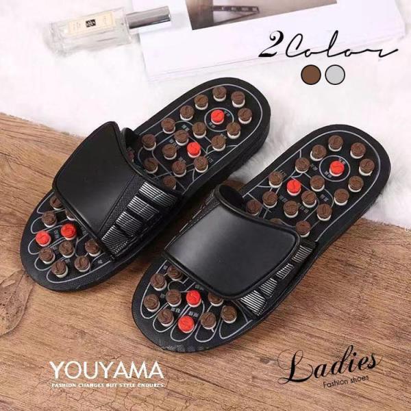 商品名健康サンダル 健康スリッパ ツボ押し 足ツボマッサージ 男女兼用 ルームシューズ ギフト 敬老の日 贈り物 来客用 血行 足つぼスリッパ 指圧  実寸:サイズ36(日本サイズ：23cm)サイズ37(日本サイズ：23.5cm)サイズ38...