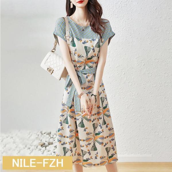 ワンピース レディース 40代 20代 きれいめ 夏服 半袖 マキシワンピース シフォン 花柄 大きいサイズ パーティードレス おしゃれ 可愛い 着痩せ 上品 通勤 新品