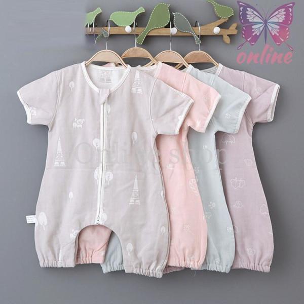 【品名】:ベビー寝袋【素材】:ガーゼ【おすすめ季節】：春 夏 秋 冬【カラー】：全4色【サイズ】：S-Lsanwa fashionのキーワード：スリーパー ガーゼ メッシュ 赤ちゃん ハンスパンプキン 夏用クールスリーパー ジッパー型 ベビ...