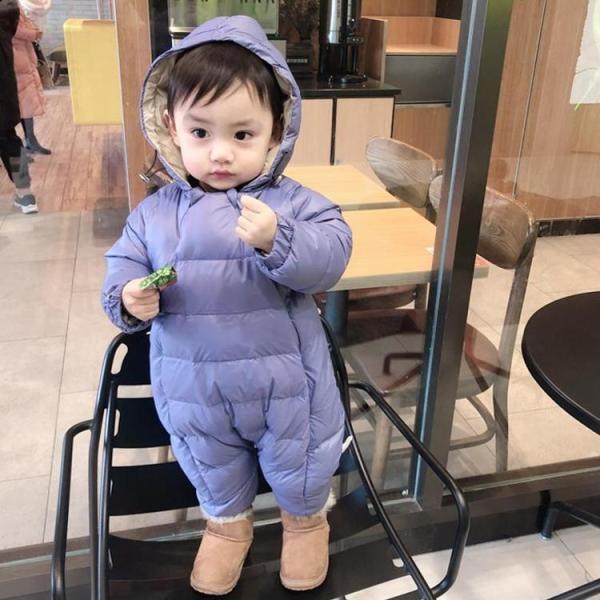 ■ 品名：ベビー用中綿コート■ 表地：ポリエステル■ 充填物：ポリエステル■ 裏地：ポリエステル■ カラー：ブルー■ サイズ：66-90検索ワード：ベビー ロンパース 子どもダウンコート カバーオール ジャンプスーツ フード付き 防寒アウタ...