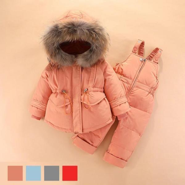 ■ 品名：ベビーダウンコート■ 素材：ポリエステル ■ 充填物：ダウン■ カラー：全4色■ サイズ：80-100■ セット内容：2点セット■ 季節：秋/冬検索ワード：ベビー ロンパース 子どもダウンコート カバーオール ジャンプスーツ フー...