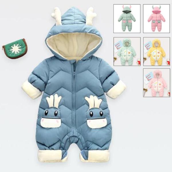 ■ 品名：ベビー用中綿コート■ 表地：ポリエステル■ 充填物：ポリエステル■ 裏地：ポリエステル■ カラー：全9色■ サイズ：80-100 検索ワード：ベビー ロンパース 子どもダウンコート カバーオール ジャンプスーツ フード付き 防寒ア...