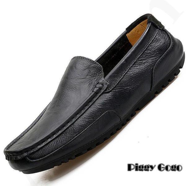 モカシン メンズ シューズ 紳士靴 ローファー 革シューズ フラットソール ぺたんこ 履きやすい スリッポン 透かし彫り 通気設計  ビジネス カジ