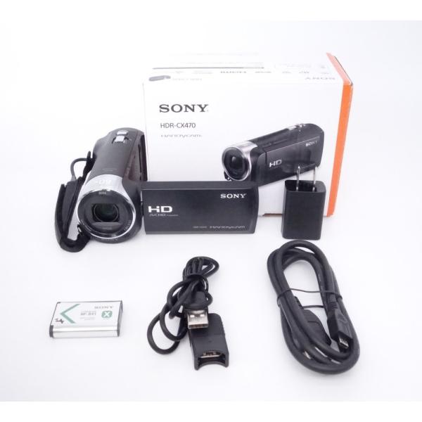 極上品】ソニー SONY ビデオカメラ Handycam HDR-CX470 ブラック 内蔵