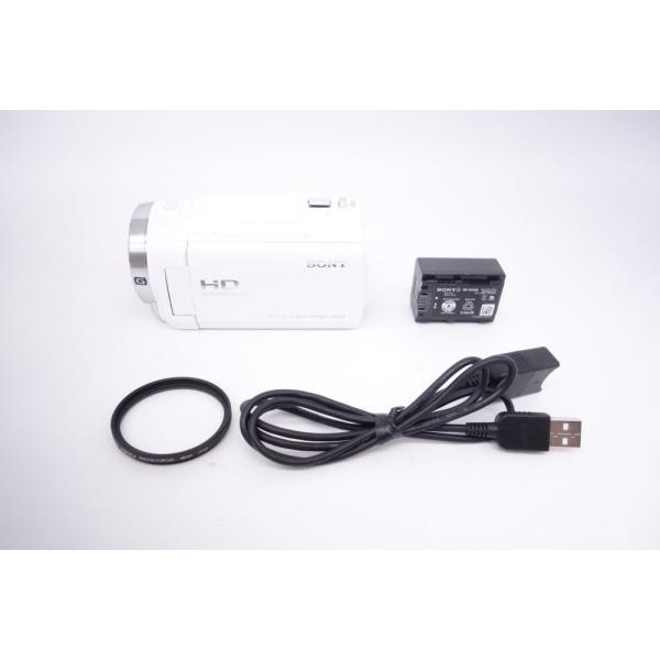 【極上品】ソニー SONY ビデオカメラ Handycam HDR-CX680 ホワイト 内蔵メモリー64GB [W2608077A]