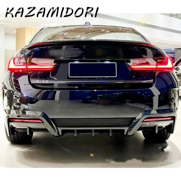並行輸入品 BMW i3 2022-2024 用リアバンパーディフューザーリアサイドスプリッタースポイラーリップリアバンパープロテクターカーアクセサリーブラック