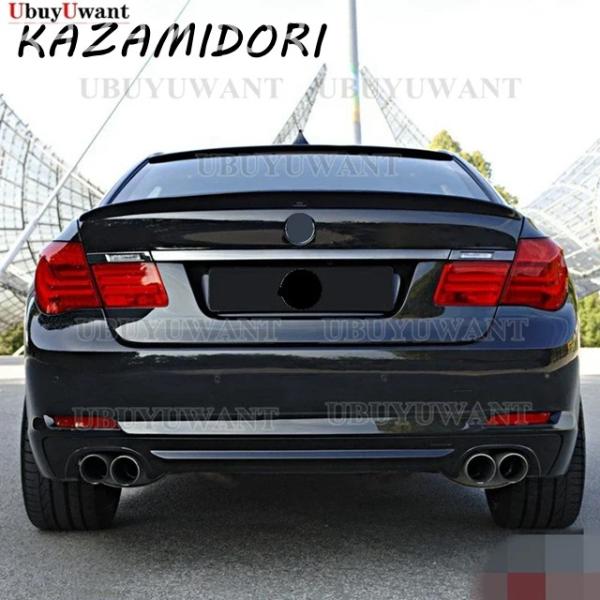 並行輸入品 BMW 7シリーズ F01 セダン用リアルーフウィング トランクスポイラー 2008-2014年式 ブラック   カーボンリアスポイラー カーアクセ
