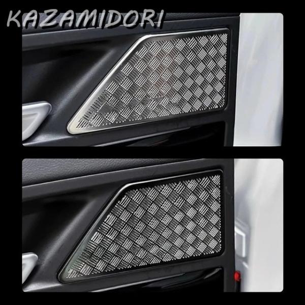 並行輸入品 BMW X1 U11) 2023-2025年式 ドアオーディオスピーカーカバー スピーカーパッド トリムフレームステッカー インテリアアクセサリー