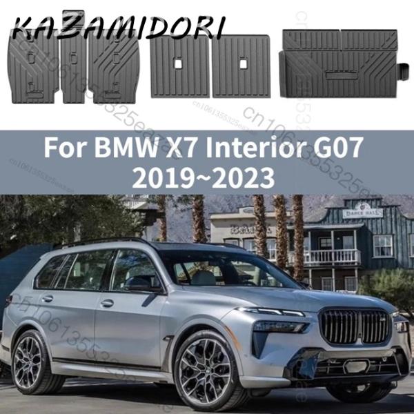 並行輸入品 BMW X7 インテリア G07 2019〜2023年式用 TPE トランクマット 防水ゴム 汚れ防止 トランクカーペットパッド 収納用カーゴライナ