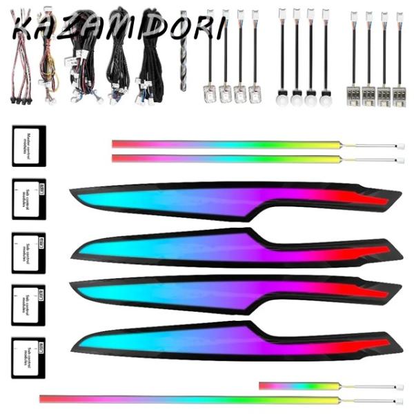 並行輸入品 キャデラックXT5/XT6用 256色シンフォニー LED車内アンビエントライト   ムード ストリップ装飾アクセサリー