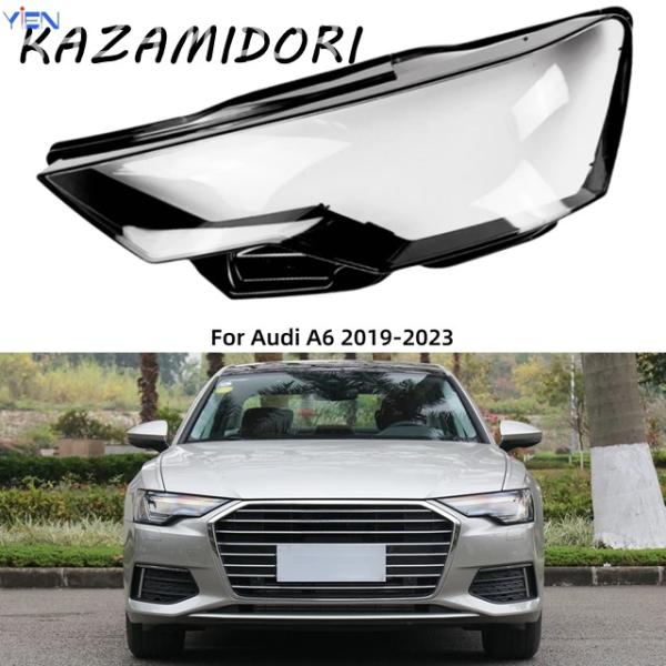 並行輸入品 アウディ A6 A6L C8  2019 - 21 2022 2023 用 カーアクセサリー ポリカーボネート製 高 完全 クリア ヘッドライト ラ