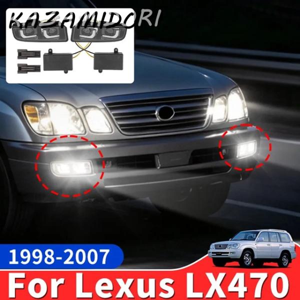 並行輸入品 1998-2007年式 トヨタ レクサス LX470 LX 470 用  LED レンズフォグランプ 高輝度 防水 エクステリア ライト アクセサリ