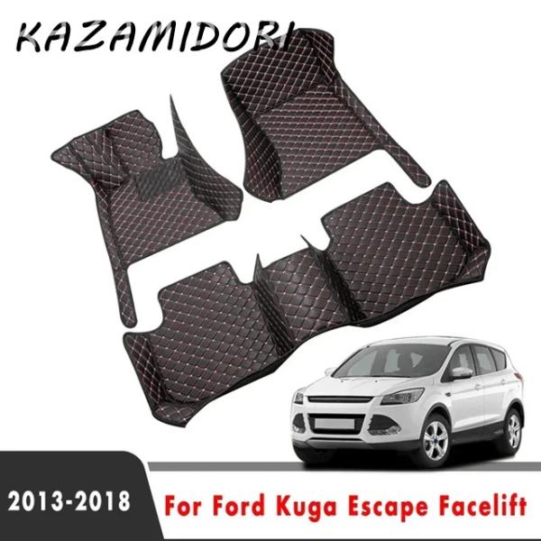 並行輸入品 フォードクーガエスケープ フェイスリフト 2018年2017年2016年2015年2014年2013年用カーペット カーフロアマット インテリアアク