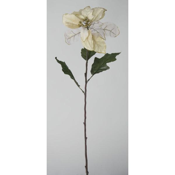 クリスマス商品 造花 ゴールドエッジシングルポインセチア Crm