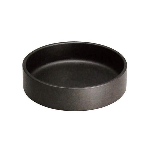 B021-11　黒マット丸水盤 8号　◆サイズ：　W245xH60 mm材質：陶器製・国産品・日本製・手作りのためサイズや色合いが若干異なります。・色はPCやスマホのブラウザや設定により異なる場合があります。ご了承の上ご注文下さい。手作りの...