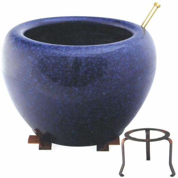 B026-02生子火鉢　10号 4点セット（火箸・五徳・井ゲタ付き）サイズ：W305×H210 mm目安として火鉢サイズにより下記の灰を入れます。10号火鉢・・・1袋 （5.0L×1袋）以上11号火鉢・・・1袋 （5.0L×1〜1.5袋）以...