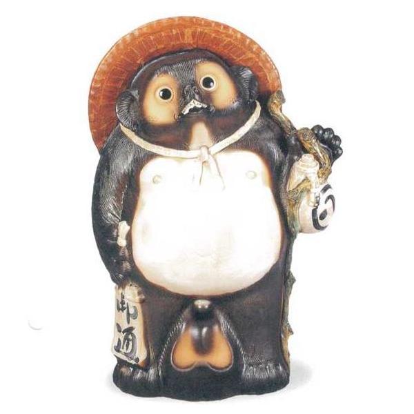 超美品 信楽焼 狸 置物 陶器 たぬき タヌキ 福狸 50号（信楽焼 陶器 たぬき タヌキ 置物 B073-05） : 風の水琴工房