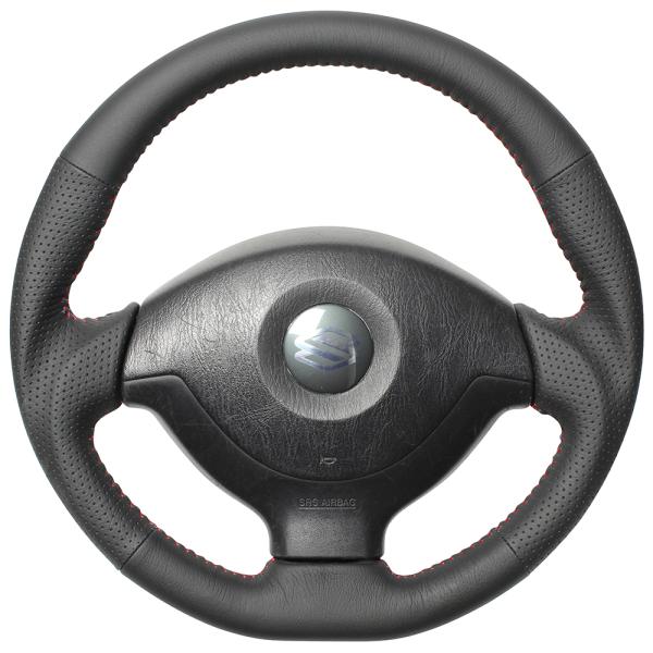 【 ジムニー　JB23W (5型〜9型)用 】 レアル ステアリング オリジナルシリーズ (オールレザー)　品番： JB-LPB-RD　(REAL Steering)