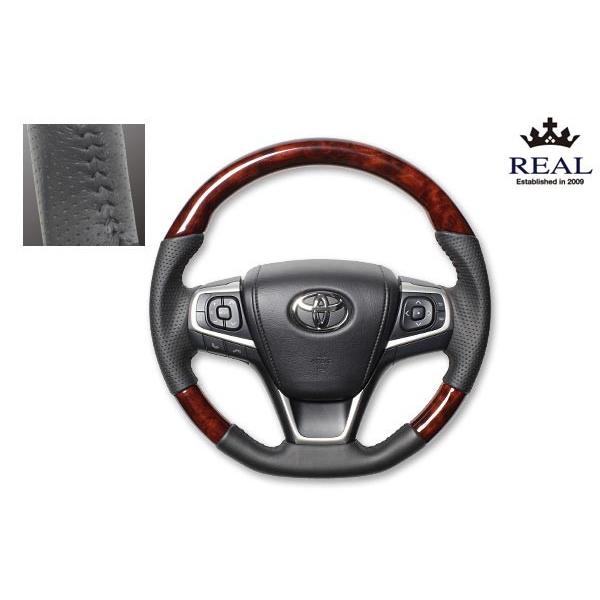 エスティマ ハイブリッド AHR20W (4型)用 】 レアル ステアリング