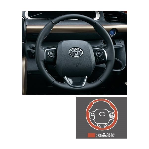 トヨタシエンタ 170系前期純正ステアリング シフトノブセット トヨタ（TOYOTA） トヨタ純正 革巻ステアリング シエンタ 170系前期