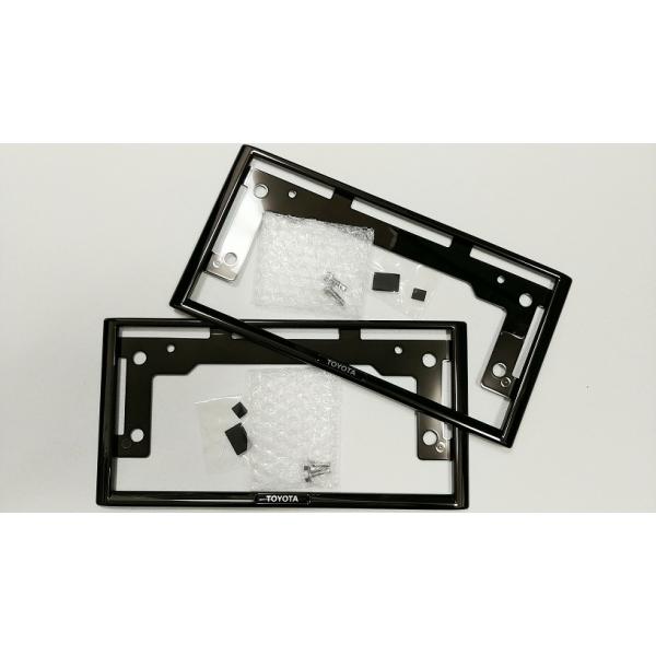 トヨタ（TOYOTA） トヨタ純正 ナンバーフレーム・ブラックメッキ調