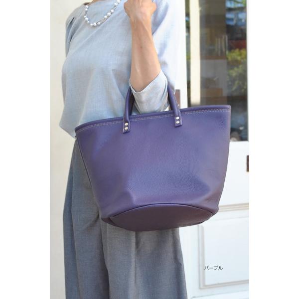 トートバッグ 本革 大きめ レディース かわいい 通勤 手提げ トートバッグ バケツ クリームカンパニー グローブレザー ハンド トートバッグ1001 裏地付 Eskimoen No