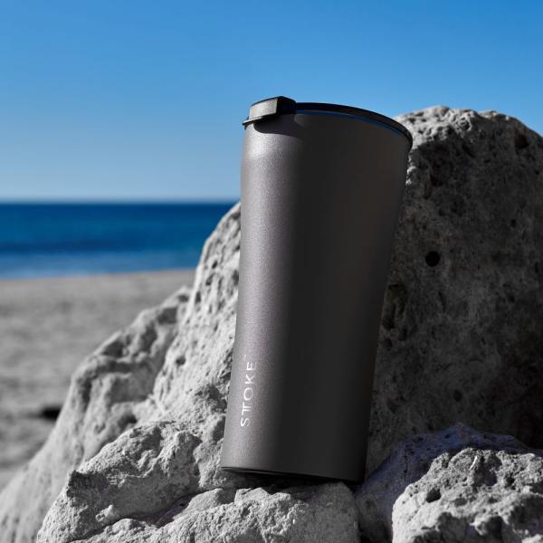 STTOKEストーク タンブラー Ｇサイズ １６ＯZ ４７０ｍｌ ウィローグレー 漏れない蓋 保温３Ｈ 保冷６H 真空断熱構造 洗いやすい 滑らない セラミック加工