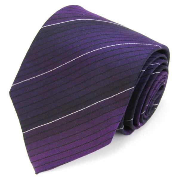 マージマサトモ ブランド ネクタイ ストライプ柄 シルク PO メンズ