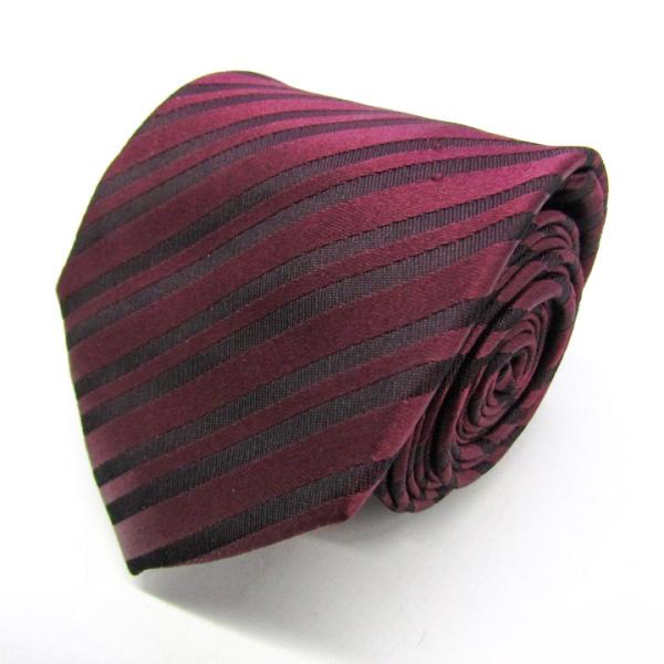 【新品未使用】フランコバッシ ネクタイ ピンク ブラック ストライプ イタリア製 新品未使用】フランコバッシ ネクタイ ピンク ブラック ストライプ