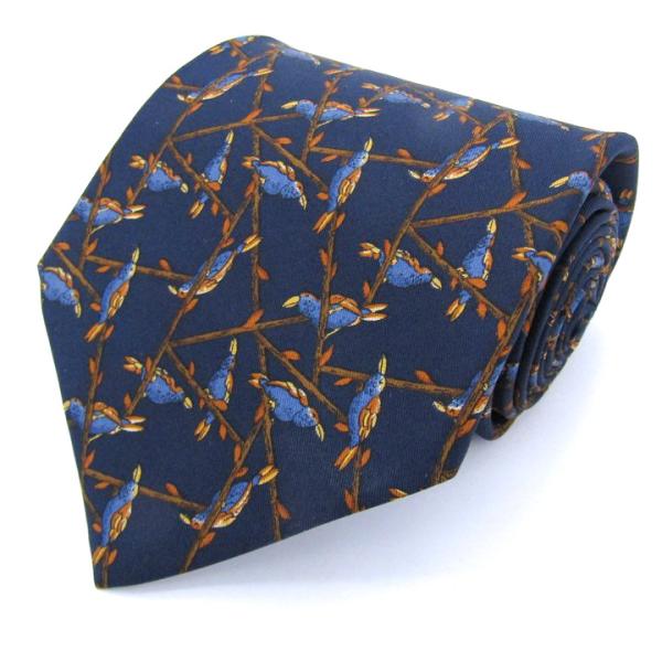 サルヴァトーレフェラガモ ブランド ネクタイ リーフ柄 動物柄 シルク