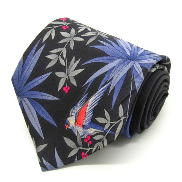 LEONARD（レオナール） ブランド ネクタイ 総柄 花柄 動物柄 鳥 シルク