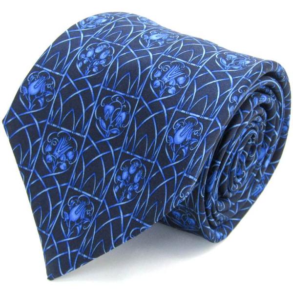 LANVIN（ランバン） ブランド ネクタイ シルク ボタニカル柄 花柄 総柄
