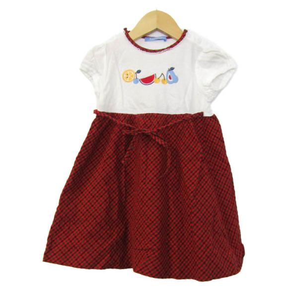 ファミリア ワンピース 日本製 コットン トップス キッズ 女の子用 100