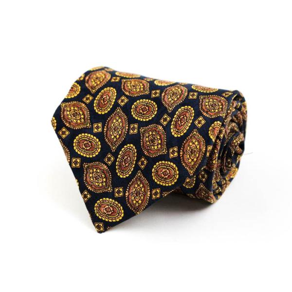 ステファノリッチ ブランド ネクタイ 総柄 小紋柄 シルク