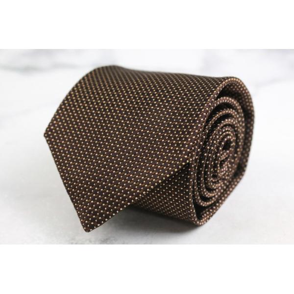 未使用品 日本製ゲスGUESSネクタイ茶色ブラウン系 幾何学柄 小紋柄 GUESS - 未使用品 日本製ゲスGUESSネクタイ茶色ブラウン系 幾何学柄 小