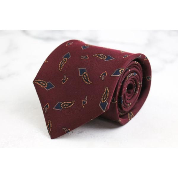 CHANEL シャネル ブランド ネクタイ ペイズリー ダイヤ柄 シルク