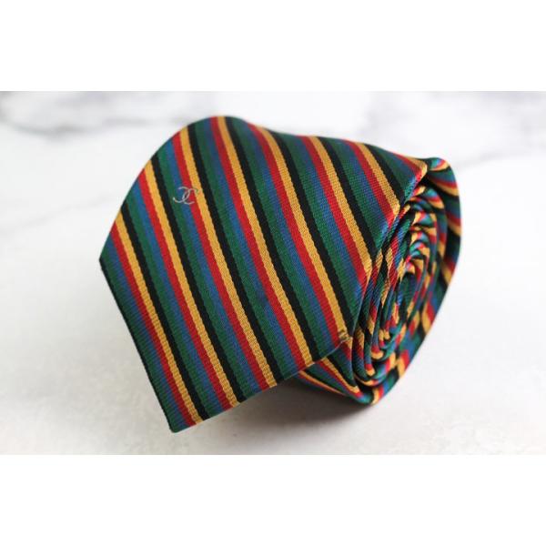 CHANEL シャネル ブランド ネクタイ ココマーク ストライプ柄