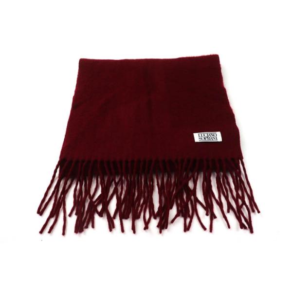 ルチアーノソプラーニ マフラー 無地 ロゴ入り ブランド レディース