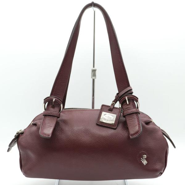 美品　PELLE BORSA ペレボルサ　ミニボストンバック　総柄　ブラック ペレボルサ PELLE BORSA トートバッグ （ブラック） -靴