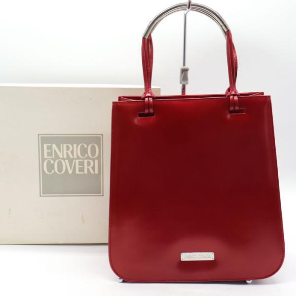 激レア！美品！ENRICO COVERI エンリコ・コベリ　キャデバッグ　フード 美品】ENRICO COVERI エンリココベリ イントレチャートトート