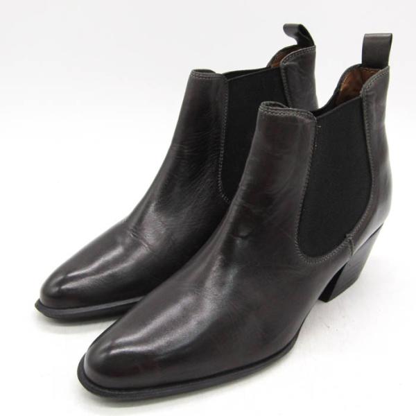 Pertini ペルティニ サイドゴアブーツ ブラック 39 ペルティニ サイドゴアブーツ 本革 レザー ブランド シューズ 靴